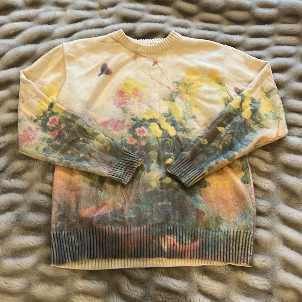 Multicolor printed sweater